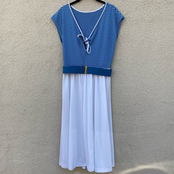 Vintage Dresses & Skirts - Vintage Sprouts Vicky Vaughn Sailor Dress S/M Blue White
